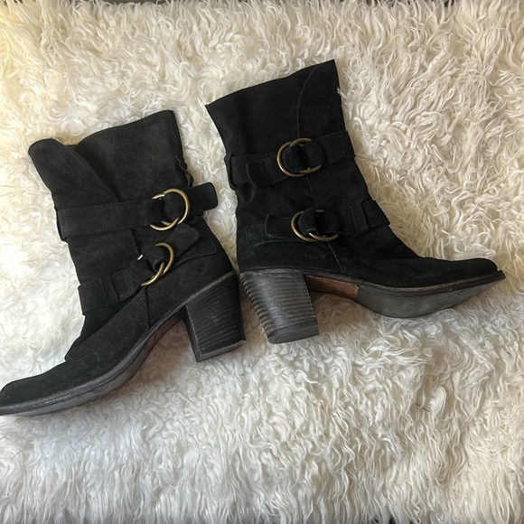 Florintini + Baker soft leather suede double buckle size 8.5 - Picture 4 of 9